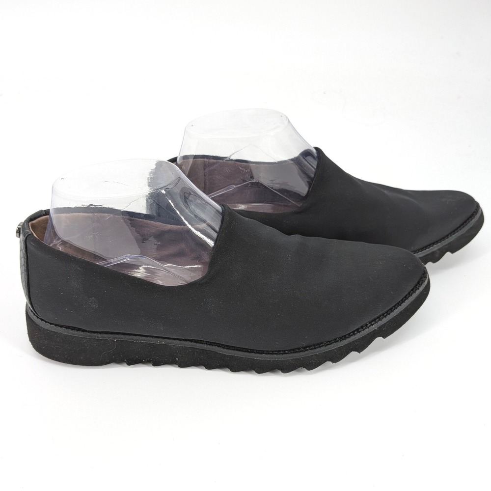Donald J Pliner Rave Flat Loafers Women 8 Black Textile Leather Snake Embossed